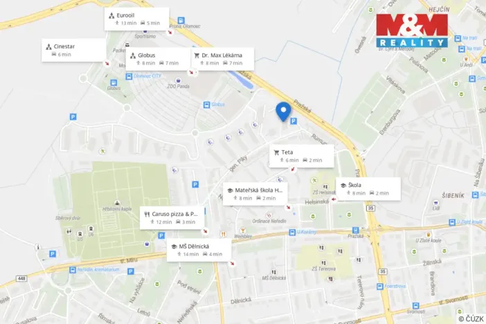 Pronájem bytu 2+kk, Olomouc - Neředín, Rumunská, 53 m2