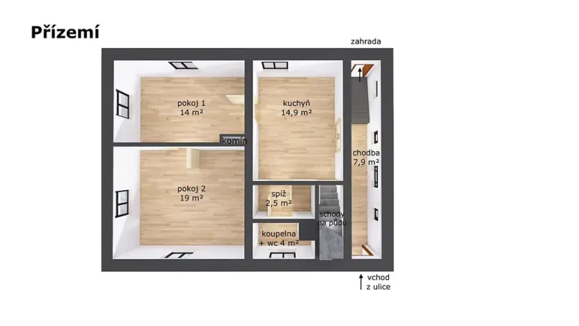 Prodej rodinného domu, Cerekvice nad Bystřicí, 62 m2