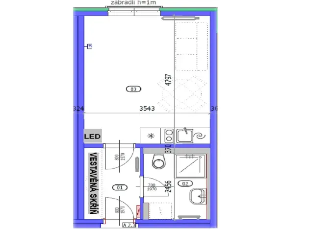 Pronájem bytu 1+kk, Mohelnice, Za Penzionem, 30 m2