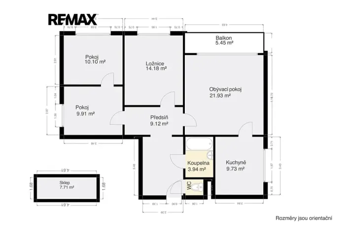 Prodej bytu 4+1, Pernarec, 80 m2