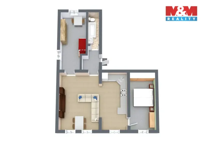 Prodej bytu 3+1, Karlovy Vary, Moskevská, 72 m2