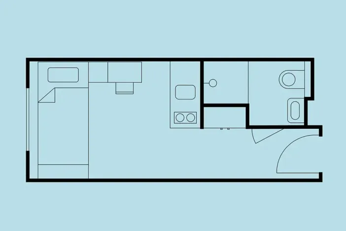 Pronájem bytu 1+kk, Praha - Holešovice, Na zátorách, 15 m2