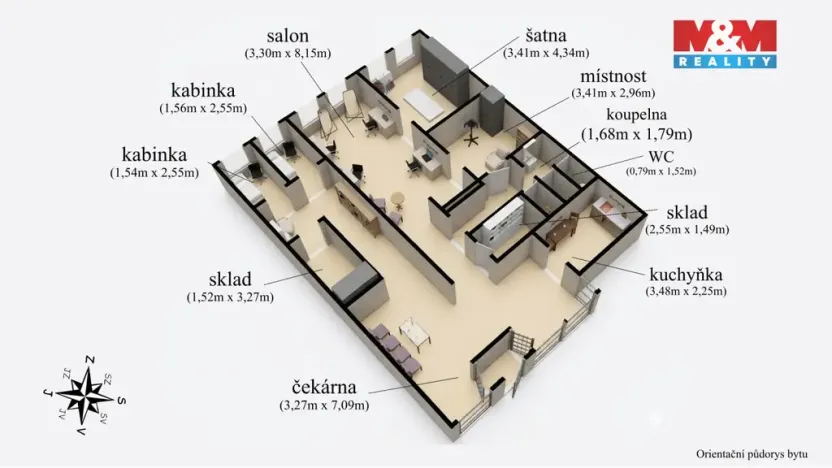 Prodej obchodního prostoru, Chomutov, Palackého, 159 m2