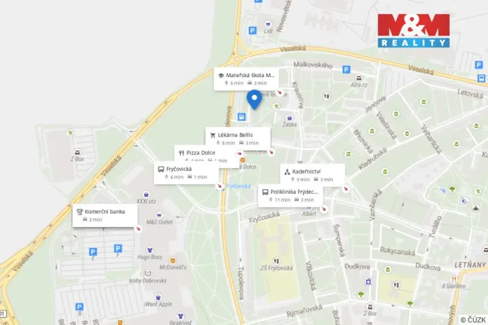 Prodej bytu 3+1, Praha - Letňany, Malkovského, 65 m2