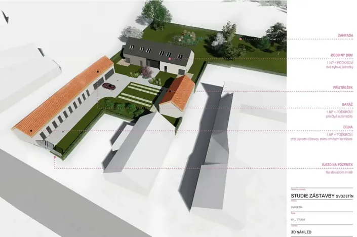 Prodej pozemku pro bydlení, Svojetín, 3831 m2