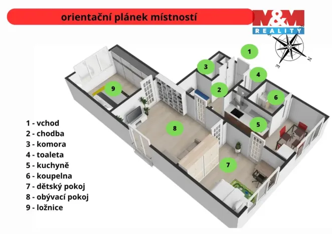 Prodej bytu 3+1, Humpolec, Lnářská, 64 m2