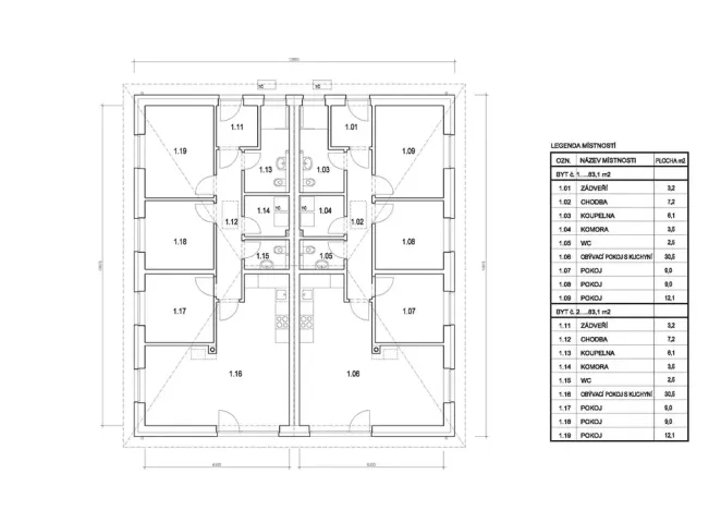 Prodej rodinného domu, Hradečno, 85 m2