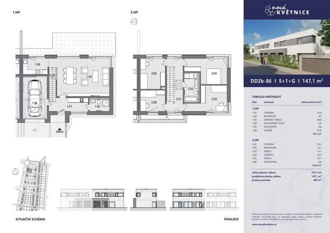 Prodej rodinného domu, Květnice, Devětsilová, 141 m2