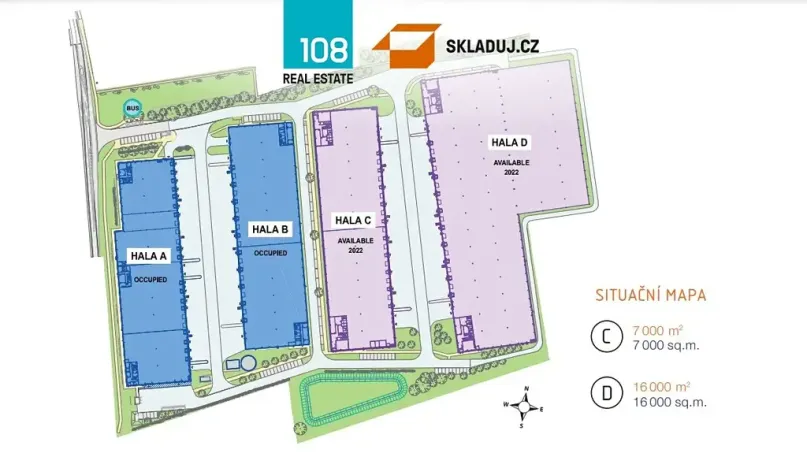 Pronájem skladu, Vejprnice, Tyršova, 16000 m2