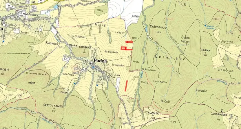 Prodej louky, Podolí, 13256 m2