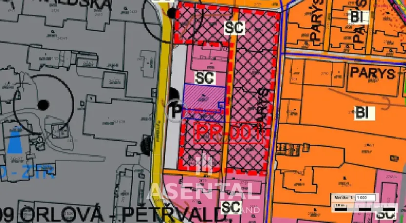 Prodej komerčního pozemku, Petřvald, Rychvaldská, 1025 m2