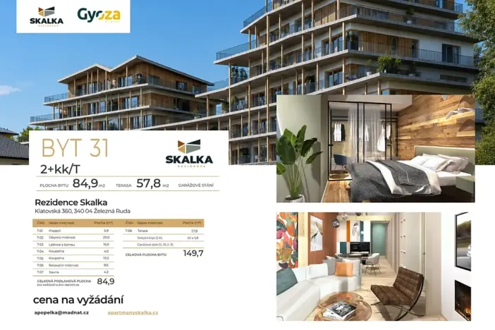 Prodej bytu 2+kk, Železná Ruda, Klatovská, 85 m2