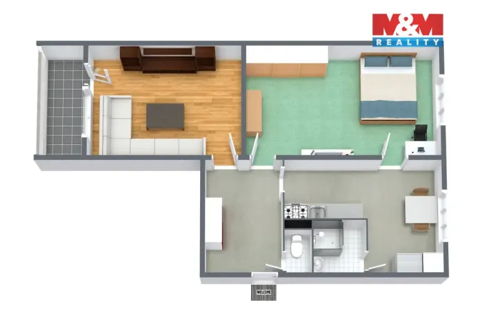 Prodej bytu 2+1, Karlovy Vary - Stará Role, Karlovarská, 61 m2