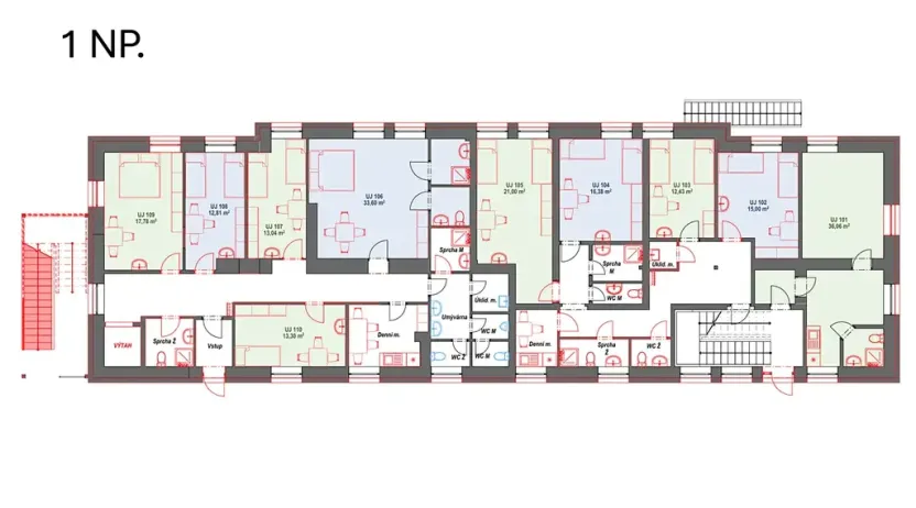 Prodej činžovního domu, Praha - Letňany, Beranových, 1190 m2