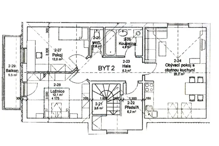 Pronájem bytu 3+kk, Holubice - Kozinec, Tisová, 83 m2