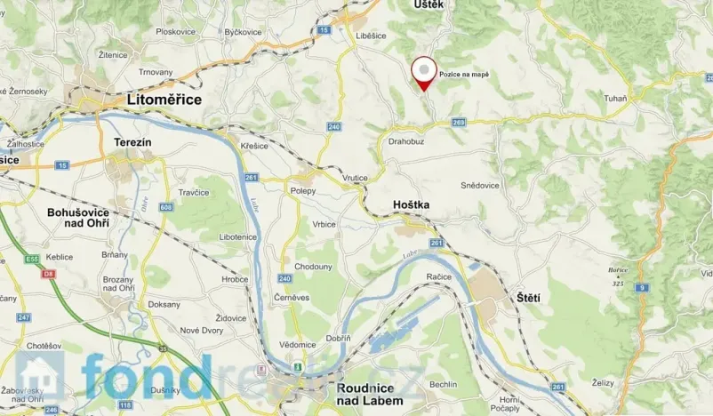 Prodej pozemku, Úštěk, 1200 m2
