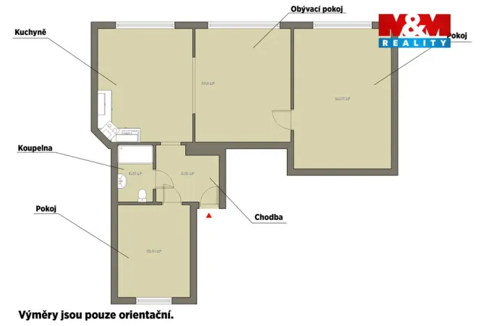 Pronájem bytu 3+kk, Písek - Budějovické Předměstí, Mírové nám., 90 m2