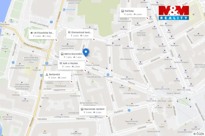 Pronájem bytu 1+kk, Praha - Josefov, Valentinská, 31 m2