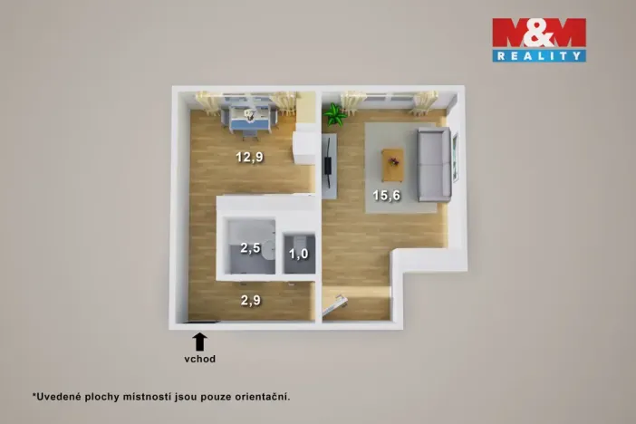 Prodej bytu 1+1, Lovosice, Osvoboditelů, 38 m2