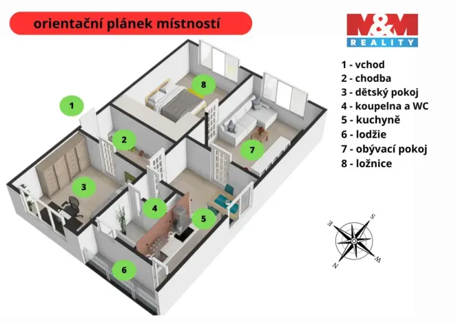 Prodej bytu 3+1, Černovice, Tyršova, 64 m2