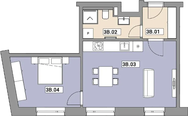 Prodej bytu 2+kk, Praha - Zbraslav, 44 m2