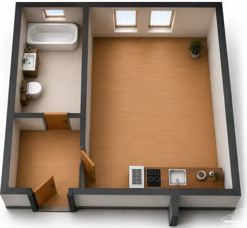 Pronájem bytu 1+kk, Praha - Hloubětín, V chaloupkách, 23 m2