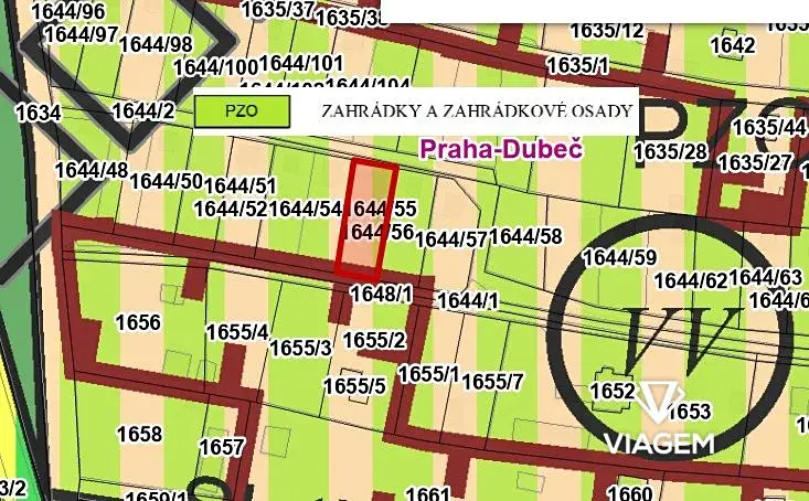 Prodej zahrady, Praha, 295 m2