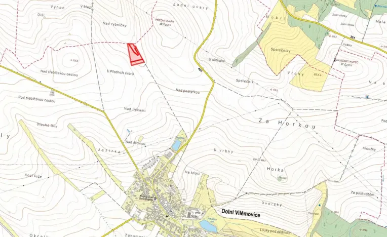 Prodej podílu pole, Dolní Vilémovice, 3458 m2