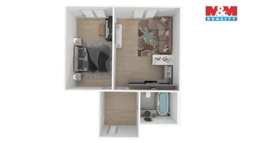 Prodej bytu 2+kk, Praha - Modřany, Zlochova, 49 m2