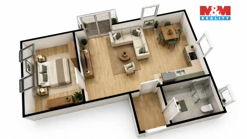 Prodej bytu 2+kk, Golčův Jeníkov, Chotěbořská, 60 m2
