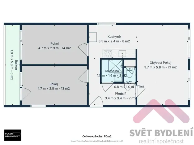 Pronájem bytu 3+1, Praha - Hostivař, Pražská, 80 m2