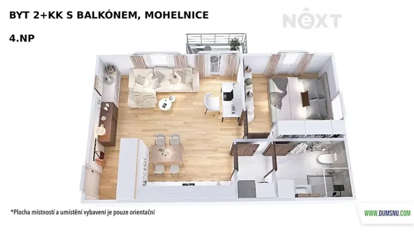 Pronájem bytu 2+kk, Mohelnice, Za Penzionem, 40 m2