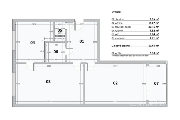Pronájem bytu 2+1, Praha - Kamýk, Zárubova, 61 m2