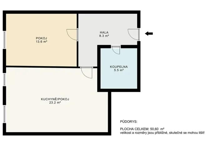 Pronájem bytu 2+kk, Praha - Smíchov, Nádražní, 52 m2