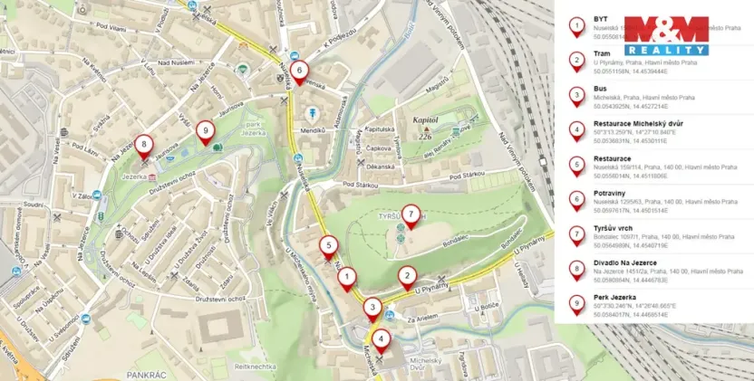 Pronájem bytu 1+kk, Praha - Michle, Nuselská, 32 m2