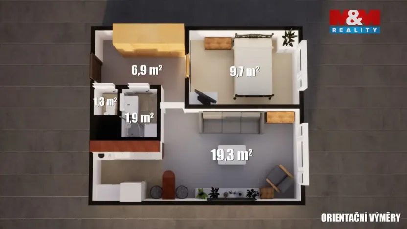 Prodej bytu 2+kk, Benátky nad Jizerou - Benátky nad Jizerou II, Na Burse, 43 m2