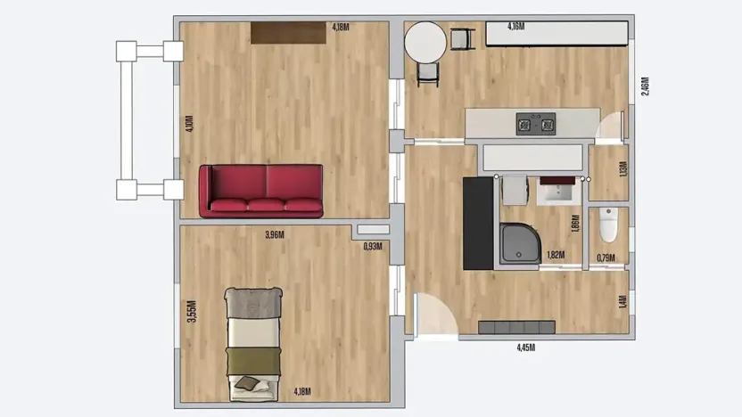 Prodej bytu 2+1, Rakovník, Prokopova, 58 m2