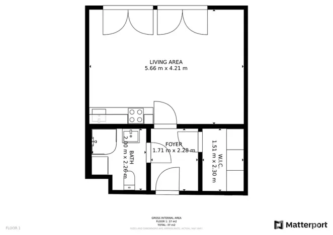 Pronájem bytu 1+kk, Praha - Stodůlky, Toufarova, 37 m2