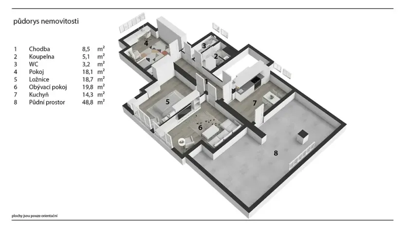 Prodej bytu 3+1, Seč, 88 m2