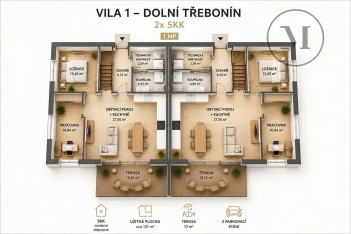 Prodej rodinného domu, Dolní Třebonín, 121 m2