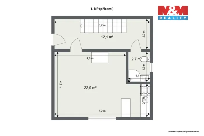 Prodej rodinného domu, Kraslice, Polní, 77 m2
