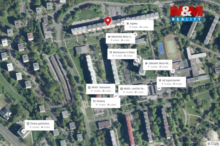 Pronájem bytu 2+1, Ústí nad Labem - Severní Terasa, Větrná, 64 m2