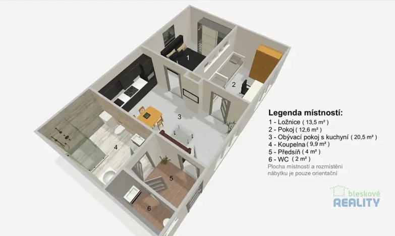 Pronájem bytu 3+kk, Lázně Toušeň, Na Ostrůvku, 63 m2
