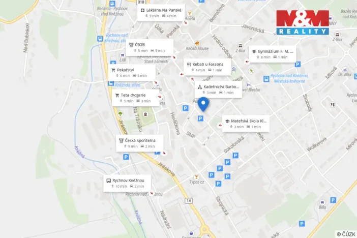 Pronájem bytu 2+1, Rychnov nad Kněžnou, Palackého, 51 m2
