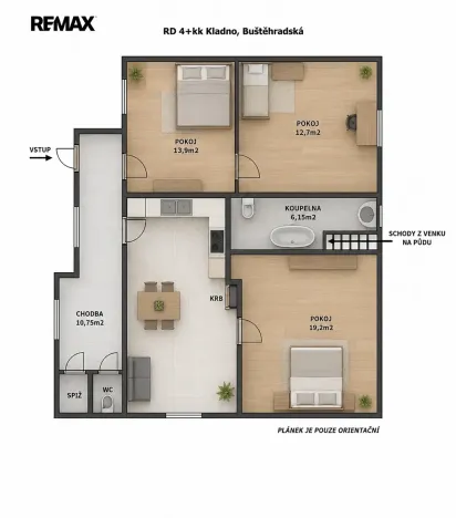 Prodej rodinného domu, Kladno, Buštěhradská, 91 m2