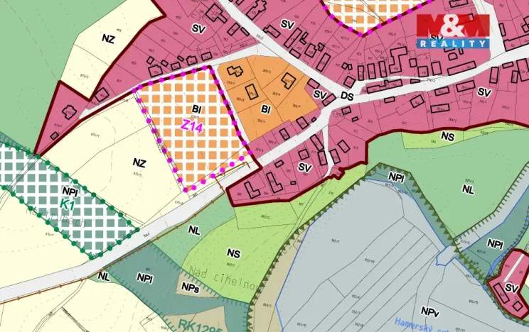 Prodej pozemku pro bydlení, Malešov, 1044 m2