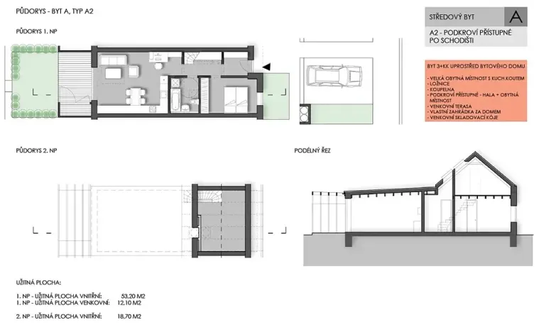 Prodej bytu 3+kk, Hlohovec, K zámečku, 79 m2