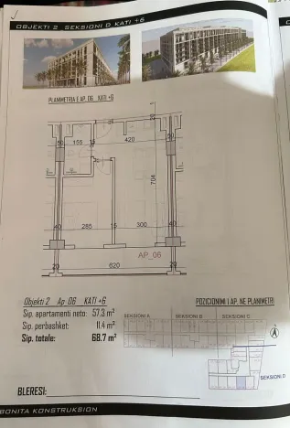 Prodej bytu 1+kk, Rruga Viena, Golem, Albánie, 37 m2