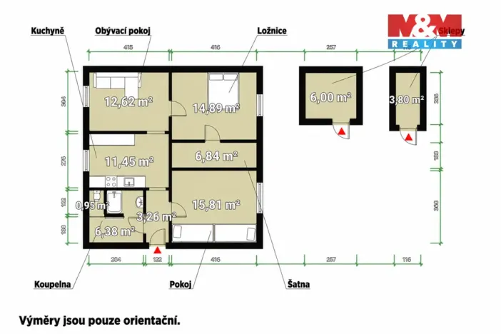 Prodej bytu 3+1, Plzeň - Koterov, Topolová, 72 m2