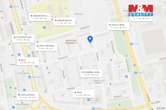 Pronájem bytu 2+kk, Hradec Králové - Nový Hradec Králové, Brožíkova, 34 m2